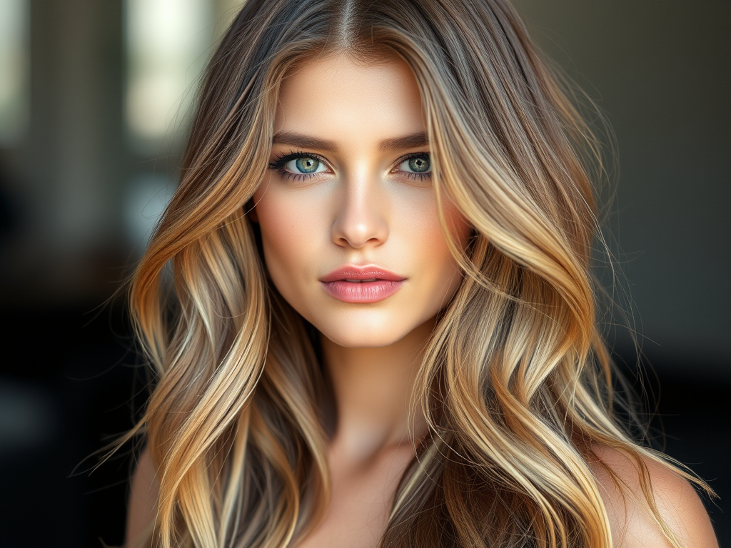 long layered waves hairstyle for thin hair